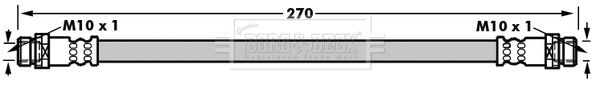 BORG & BECK Bremžu šļūtene BBH8012